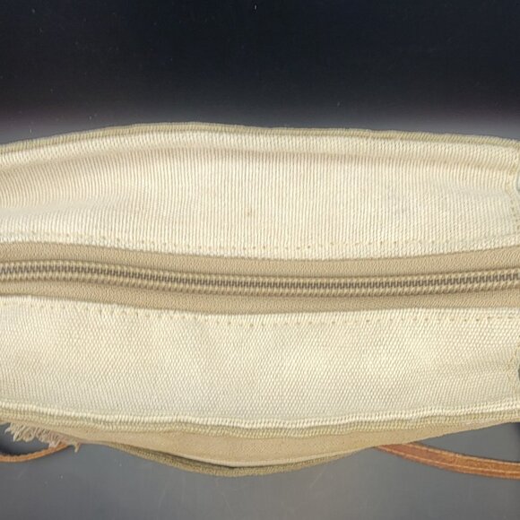 Myra Sel de Mer Canvas and Leather Crossbody Upcycled Bag - Picture 7 of 12